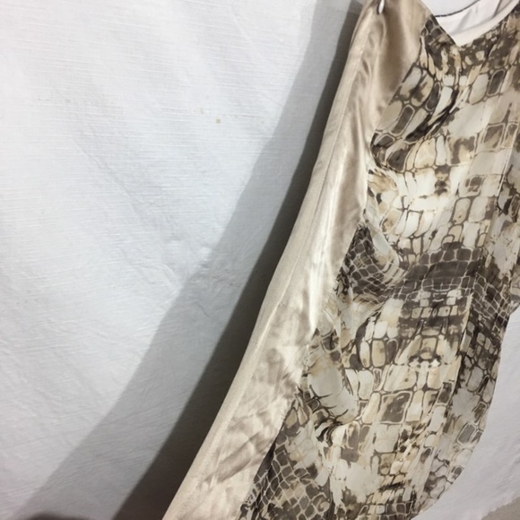 3/$30 Bebe Silk Snake Print 1 Shoulder Mini dress - Picture 4 of 8